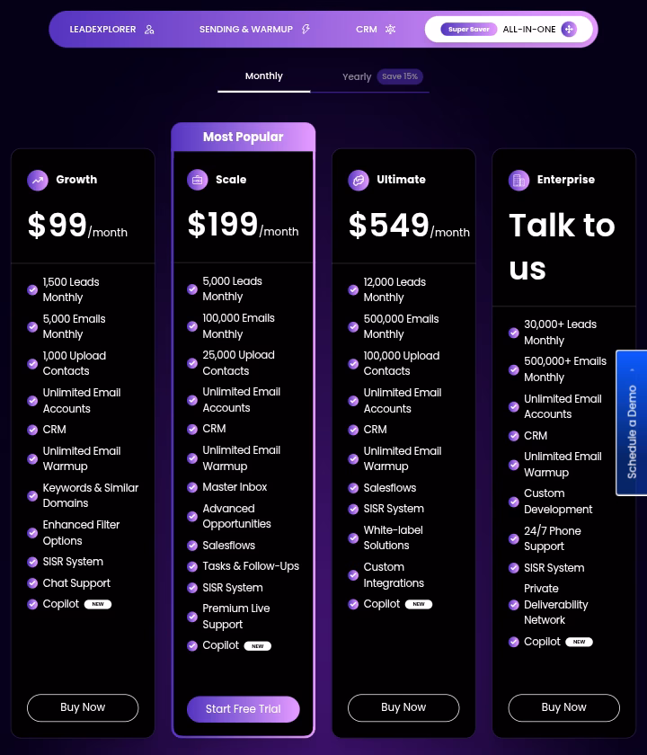 SalesTarget.ai Review 2025: Features, Pricing, Pros & Cons, Alternatives 5 SalesTarget-ai-Pricing