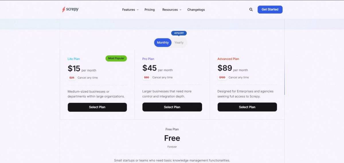 Screpy Review: My Website Traffic Doubled in 60 Days (With Proof) 4 Screpy-pricing