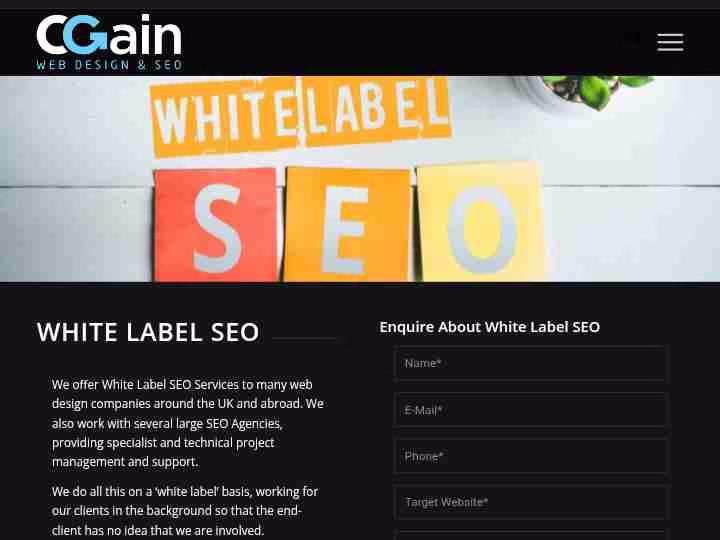 White Label SEO UK: 13 Best White Label SEO Agencies in UK 15 CGain-Web-Design-SEO-White-Label-SEO-UK-Dashboard-Screenshot