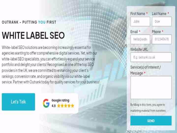White Label SEO UK: 13 Best White Label SEO Agencies in UK 8 Outrank-Ltd-White-Label-SEO-UK-Dashboard-Screenshot