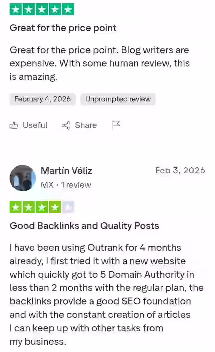 Outrank.so Review 2026: I Tested This SEO Content Automation Tool for 30 Days 7 outrank-so-reviews-from-users-on-trustpilot