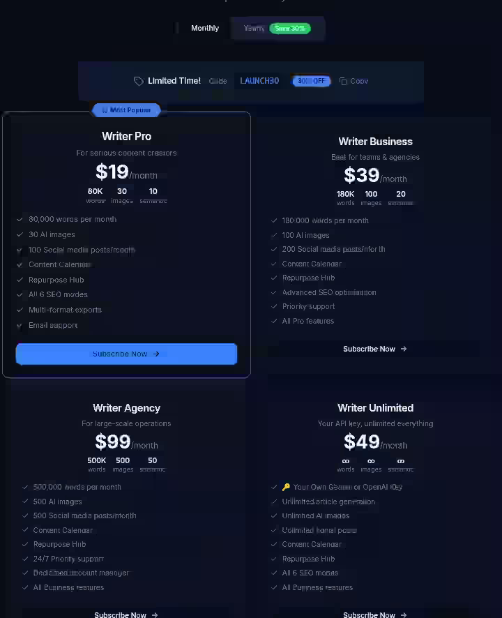 writer-gpt-pricing